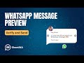 Bulk WhatsApp Message Preview | WhatsApp Bulk Message Sender | SheetWA | WASender