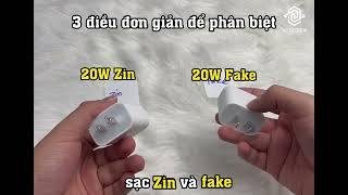 3 bước phân biệt củ sạc iphone zin và fake 2023