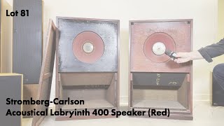 Lot 81 - Stromberg-Carlson Acoustical Labryinth 400 Speaker (Red)