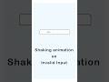Invalid input animation with css | Shake animation | #html #css #code #akashcode
