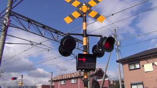 貨物列車通過　JR東海道本線（垂井線）　大垣街道踏切