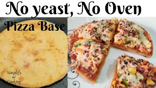 इस लॉक डाउन में मिनटों में बनाए बिना यीस्ट और बिना ओवन के पिज्जा। Pizza without yeast and oven.