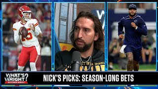 Nick's Picks: Take the over on Chiefs, Cowboys win totals, under on Eagles, 49ers | What's Wright?