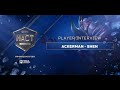 Player Interview | Ackerman - Shen | NACT | Mobile Legends: Bang Bang