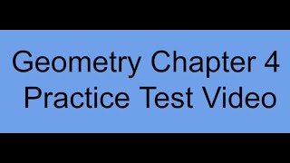 Geometry Ch 4 Practice Test