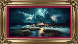 Gold Frame TV Art - Winter on the Gulf of Mexico