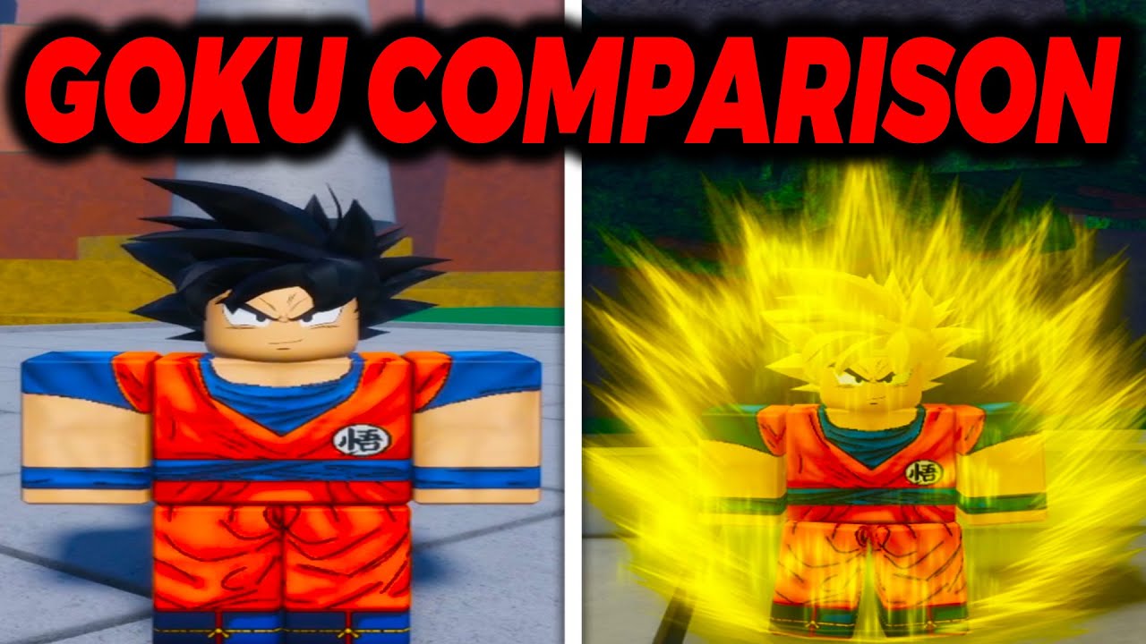 Goku Comparison In Z Battlegrounds Vs DBZ Battlegrounds (Roblox) - YouTube