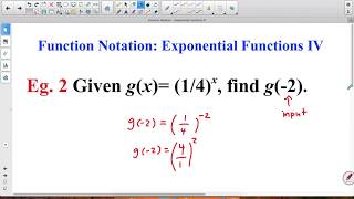 Function Notation Exponential Functions IV