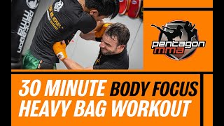 Heavy Bag Workout for Kickboxing and Muay Thai - Body Shots!!  -- Class #12