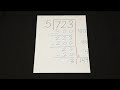 dividing 723 ÷ 5 using partial quotients