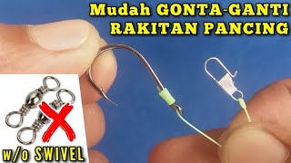 How to Create 1 Hook Fishing Rig w/o Swivel || Easy to Change Rig