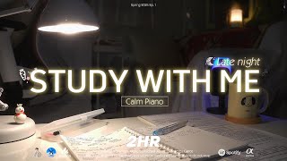 2-HOUR STUDY WITH ME | Calm Piano 🎹, Rain Sounds 🌧️| Pomodoro 25-5 | Maono PD100X Microphone🎤