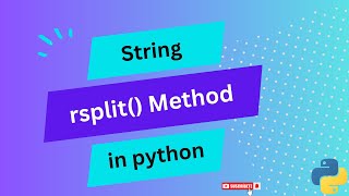 (SY) rsplit() method in python