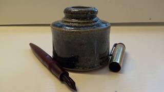 Vintage Inkwell and Ink Pen