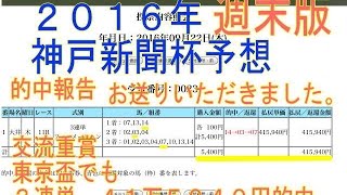 ２０１６年　神戸新聞杯予想（週末版）