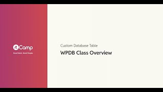 WPDB Class Overview