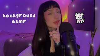 [1h] inaudible whispering, body triggers, fabric scratching♡ background asmr for sleep, study, etc