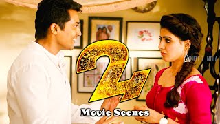 24 Tamil Movie Scenes | Suriya surprises Samantha by coming to her house | Suriya | Samantha