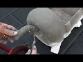 Pig Plant Pot Made Easy // Details on how to make art Pig plant pot - Art work from cement