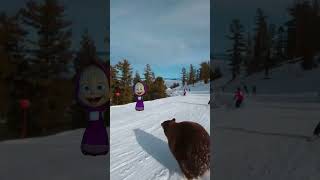 bear is chasing masha 😁 #animallover #mashaandthebear #bear #trending #trend #funny #funnyvideo