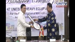 China donates construction equipment for Marawi rehabilitation efforts