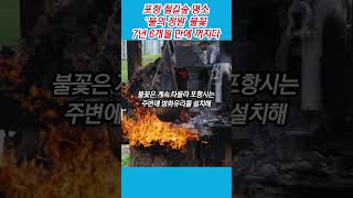 포항 철길숲 명소 '불의 정원' 불꽃 7년 6개월 만에 꺼지다 #포항 #철길숲 #불의정원 #포항철길숲 #경북일보