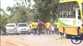 Teacher clobbers a police officer dispersing protest in Kericho