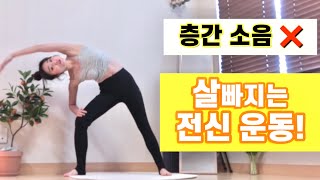 층간소음걱정없이! 살 빠지는 초보자용 전신운동🔥칼로리 태우는 전신유산소❗️옆구리살빼기❗️팔뚝살빼기❗️허벅지살빼기❗️힙업! (cardioworkout,HIIT,홈트추천,홈트산소)