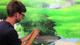 Clip from "How To Paint Grass & Hills" with Mural Joe