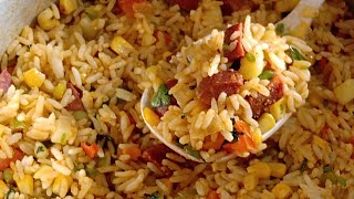 ARROZ TEMPERADO COM CALABRESA PARA INICIANTES ( RECEITAS DO CLEITON )