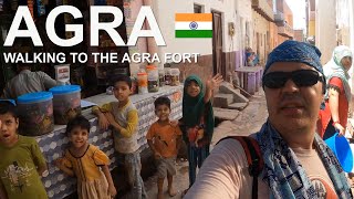 Walking Through The Streets Of Agra To The Agra Fort