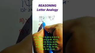 Coding Decoding Reasoning Trick | Letter Analogy | Reasoning Classes | #shorts