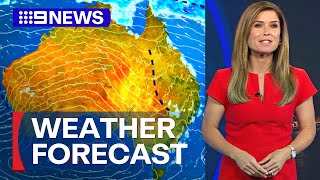 Australia Weather Update: Showers and possible storm expected | 9 News Australia