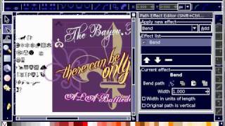 Using Live Path Effects: Bend in Inkscape