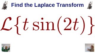 Laplace Transform of t*sin(2t) using the Derivative of Transforms Formula L{t^n*f(t)}