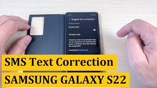 How to Enable / Disable Text Correction in Text Messages on Samsung Galaxy S22,  S22+,  S22 Ultra