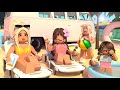 Family's SUMMER DAY TRIP! *NEW BEACH & FAIR, DRIVE IN MOVIE THEATRE!* VOICE Roblox Bloxburg Roleplay