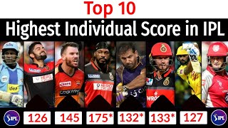 Top 10 Highest Individual Score in IPL History |