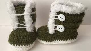 0-3 month fuzzy/ Fur  Crocheted Boots | Easy to follow Video Tutorial