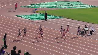 女子3年100m_決勝_2019年度第48回春季札幌中学陸上20190518