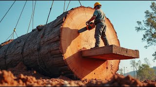 Turning a Thousand Year Old Tree into Giant Wooden Tabletop: The Whole Process Makes Everyone Amazed
