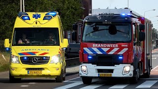 Brandweer en Ambulances met spoed in Sneek