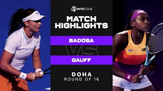 Paula Badosa vs. Coco Gauff | 2022 Doha Round of 16 | WTA Match Highlights