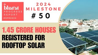 50. 1.45 crore houses registered for rooftop solar | 2024 Bharat Progress Report Milestones