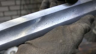 Forging a pattern welded viking sword, part 1, forging the blade.