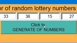 Python parser + Tkinter "Generator of random lottery numbers"