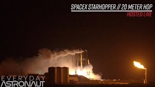 (SCRUB) Watch SpaceX's StarHopper attempt to hop 20 meters untethered!