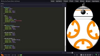 ASMR Programming - BB-8 from Star Wars in HTML \u0026 CSS - No Talking