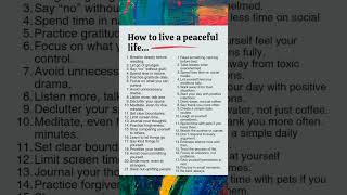 🌿 **Unlock Your Serene Life: How to Live a Peaceful Life** 🌿#peacefulliving #mindfulness #selfcare