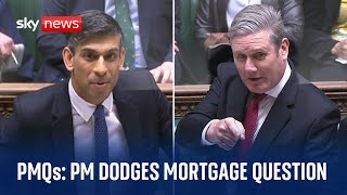 PMQs: Sunak 'dodges' mortgage question